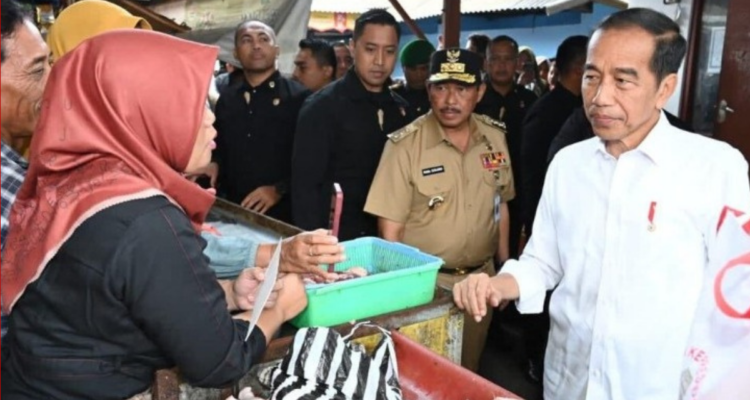 Kunjungan Presiden Jokowi di Pasar Mungkid