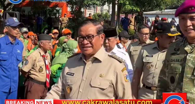 Gubernur DKI Jakarta Di Lokasi Apel Kesiap Siagaan Musim Penghujan